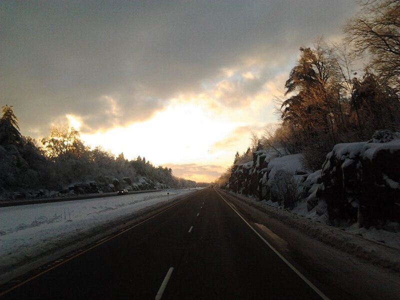 Snow-covered Highway