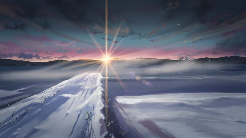 Snow-covered Hill at Sunrise — White