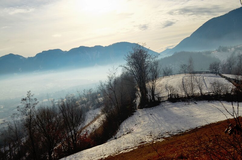 Snow-covered Hills and Mountains — White, Serene