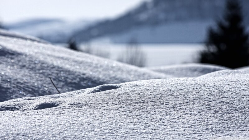 Snow-covered Hills — White, Serene