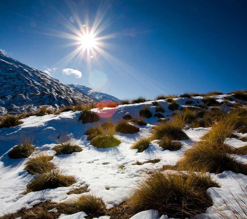 Snow-covered Hillside — Blue, Dramatic