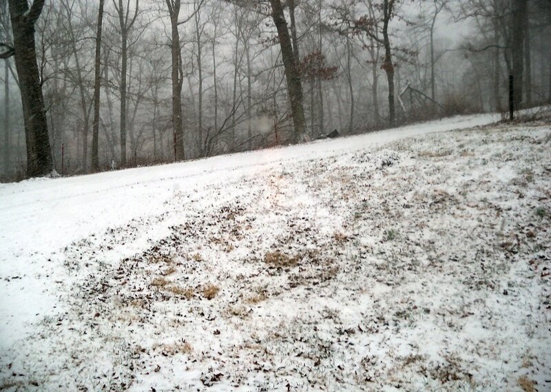 Snow-covered Hillside — White, Cold