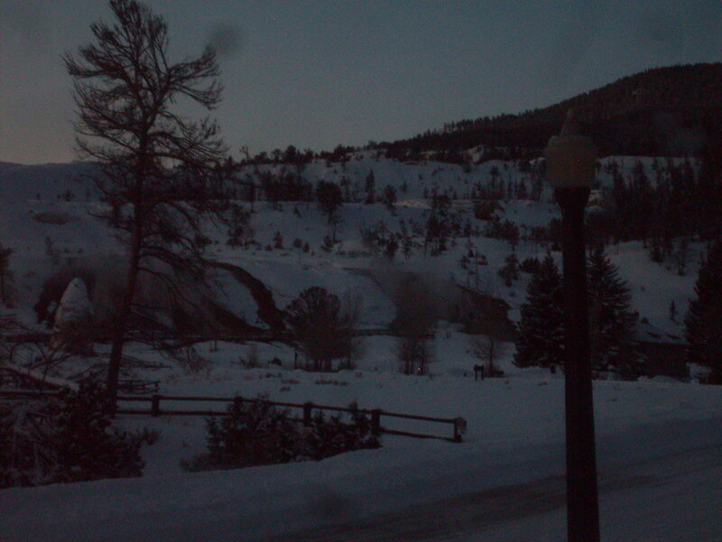 Snow-covered Hillside — White, Dark