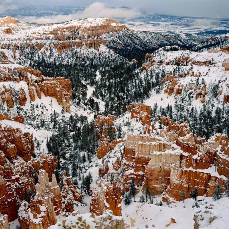 Snow-covered Hoodoos — White, Serene