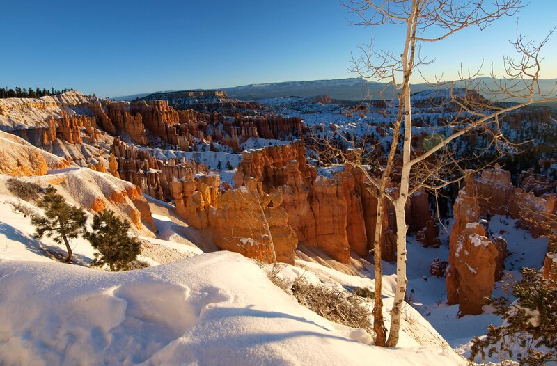 Snow-covered Hoodoos — White