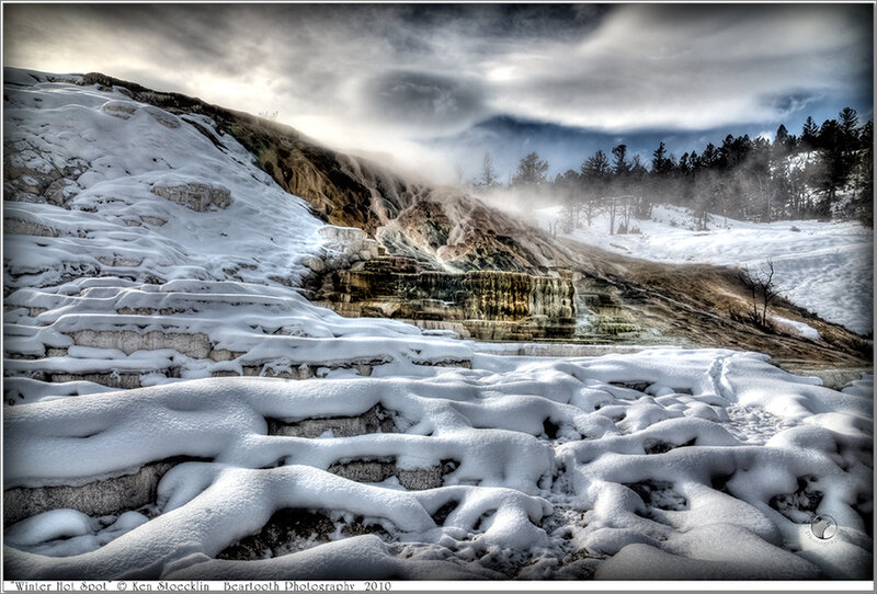 Snow-covered Hot Spring