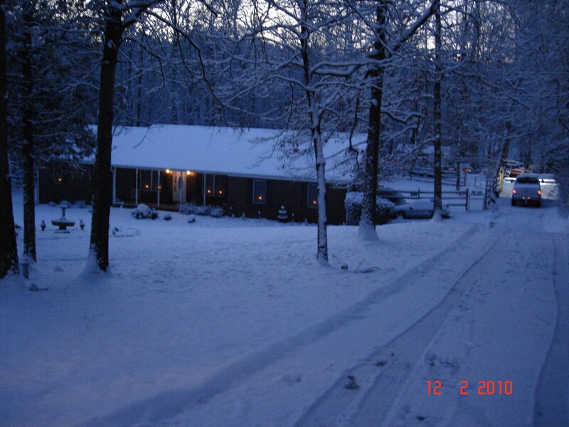 Snow-covered House — Blue, Quiet