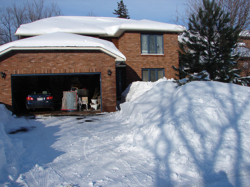 snow-covered house in winter