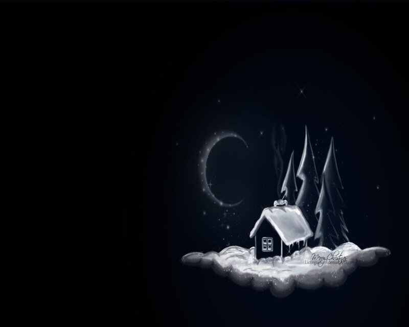 Snow-covered House on Cloud