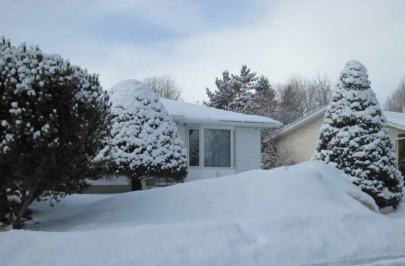 Snow-covered House — White, Calm