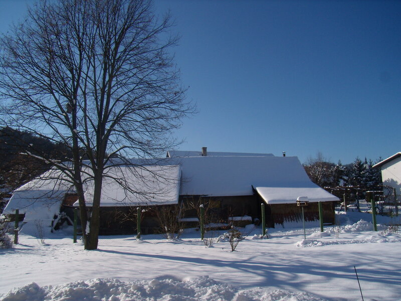 Snow-covered House — White, Serene, Winter, Photograph, Tree, Snow