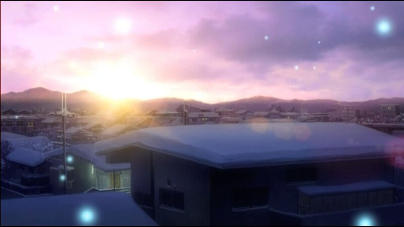 Snow-covered Houses — Purple