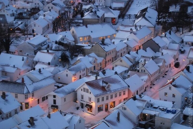 Snow-covered Houses — White, Serene, Winter, Photograph, Roofs