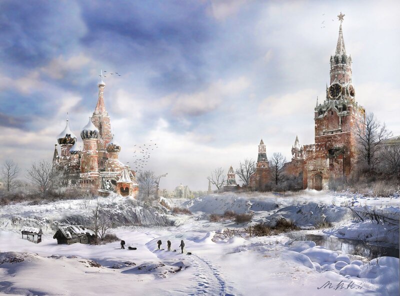 Snow-covered Kremlin — White, Dramatic