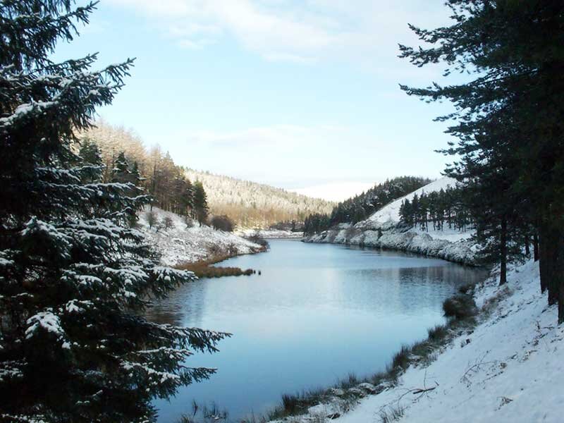 Snow-covered Lake