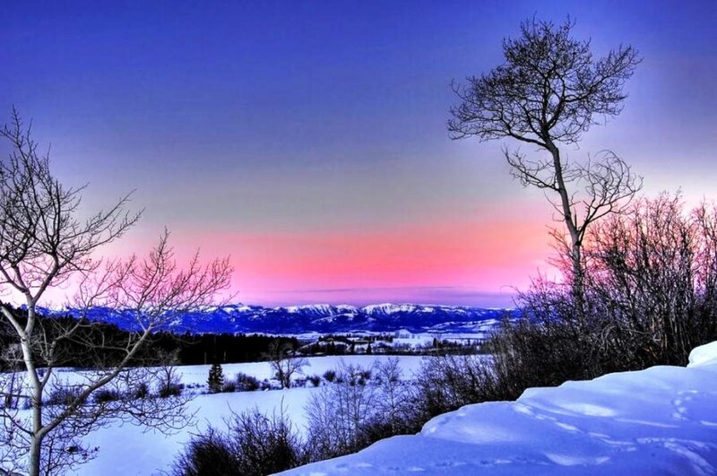 Snow-covered Landscape — Blue, Serene