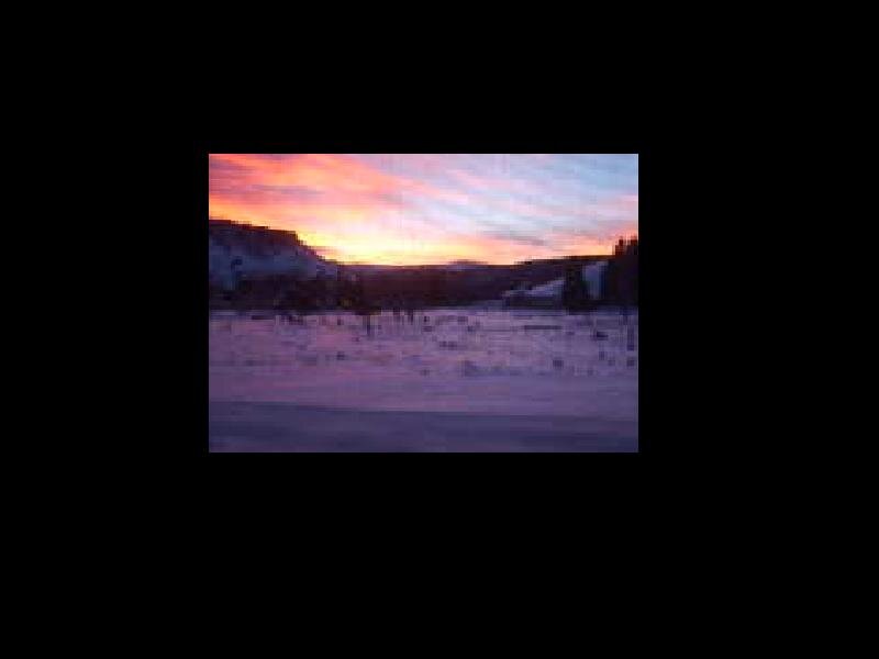 Snow-covered Landscape — Purple, Dramatic