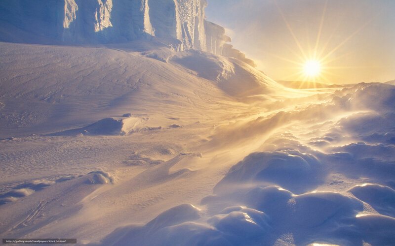 Snow-covered Landscape — White, Dramatic, Sunrise, Photograph