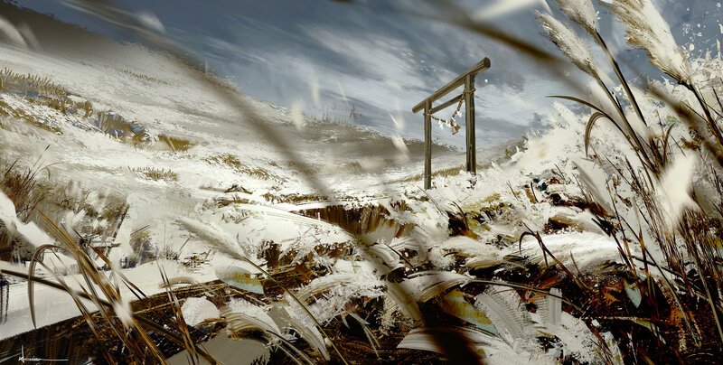 Snow-covered Landscape — White, Dramatic, Winter