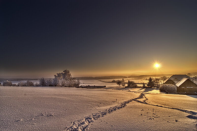 Snow-covered Landscape — White, Serene