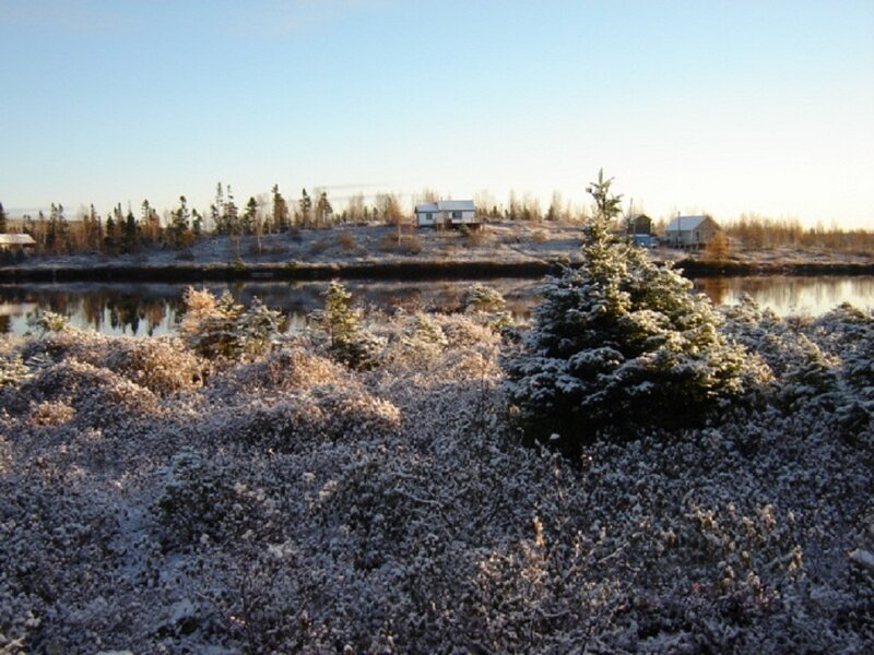 Snow-covered Landscape — White, Serene, Winter, Photograph, River