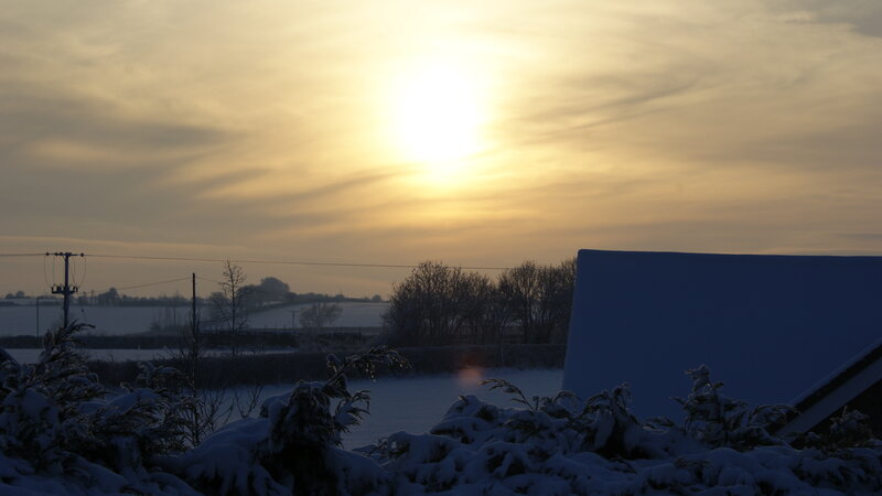 Snow-covered Landscape — Yellow, Serene