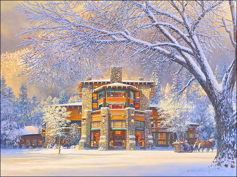 Snow-covered Lodge