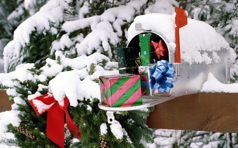 Snow-covered Mailbox — Green