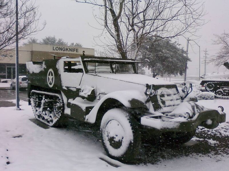 Snow-covered Military Vehicle