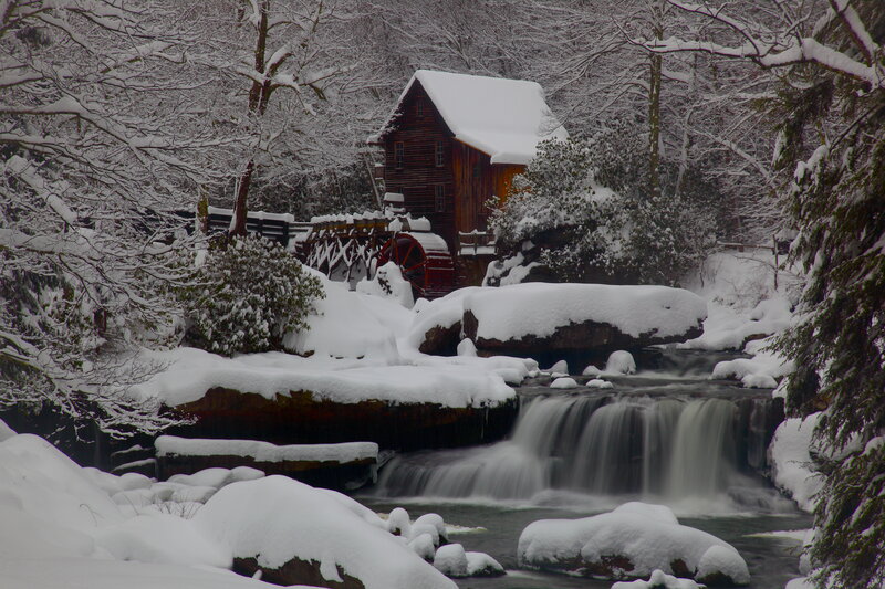 Snow-covered Mill