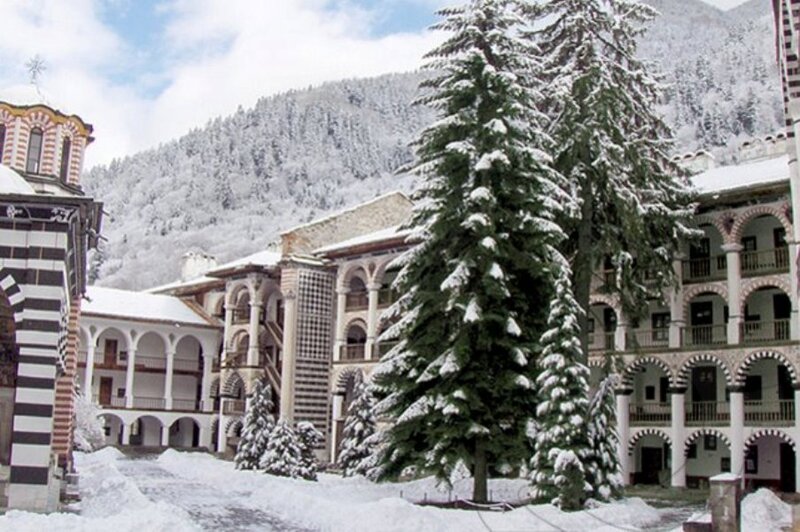 Snow-covered Monastery