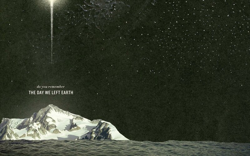 Snow-covered Mountain — Black