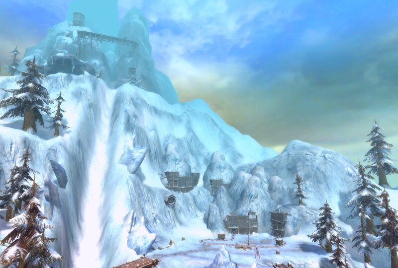 Snow-covered Mountain — Blue, Cold, Serene