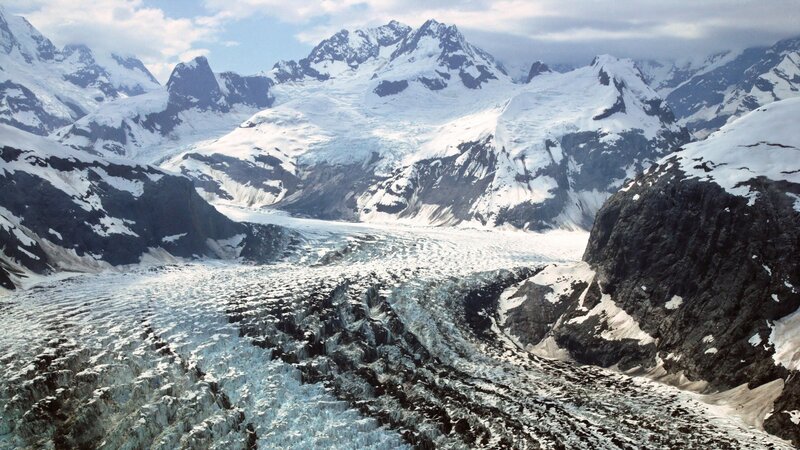 snow-covered mountain glacier