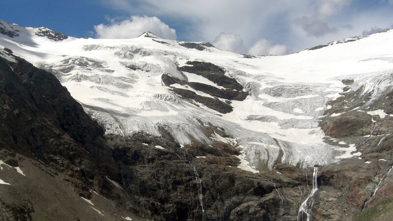 Snow-covered Mountain Glacier — White, Dramatic
