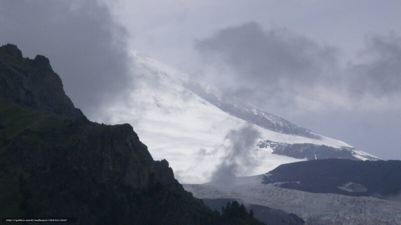 Snow-covered Mountain — Gray, Dramatic
