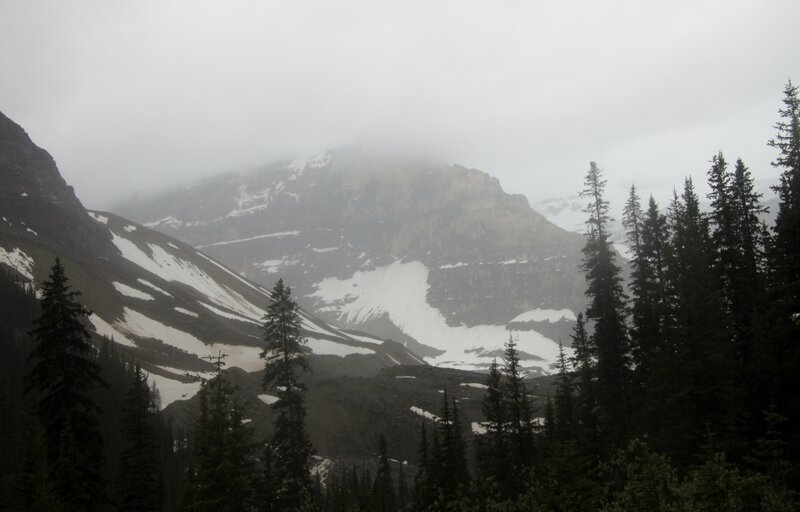 Snow-covered Mountain — Gray