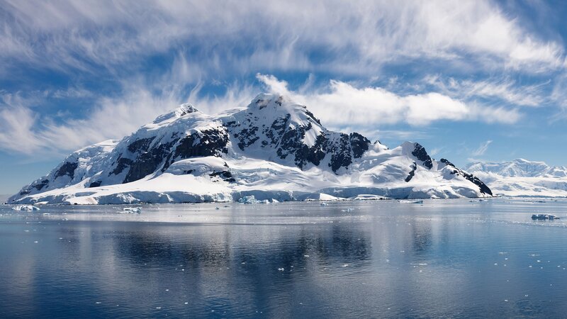 Snow-covered Mountain Island