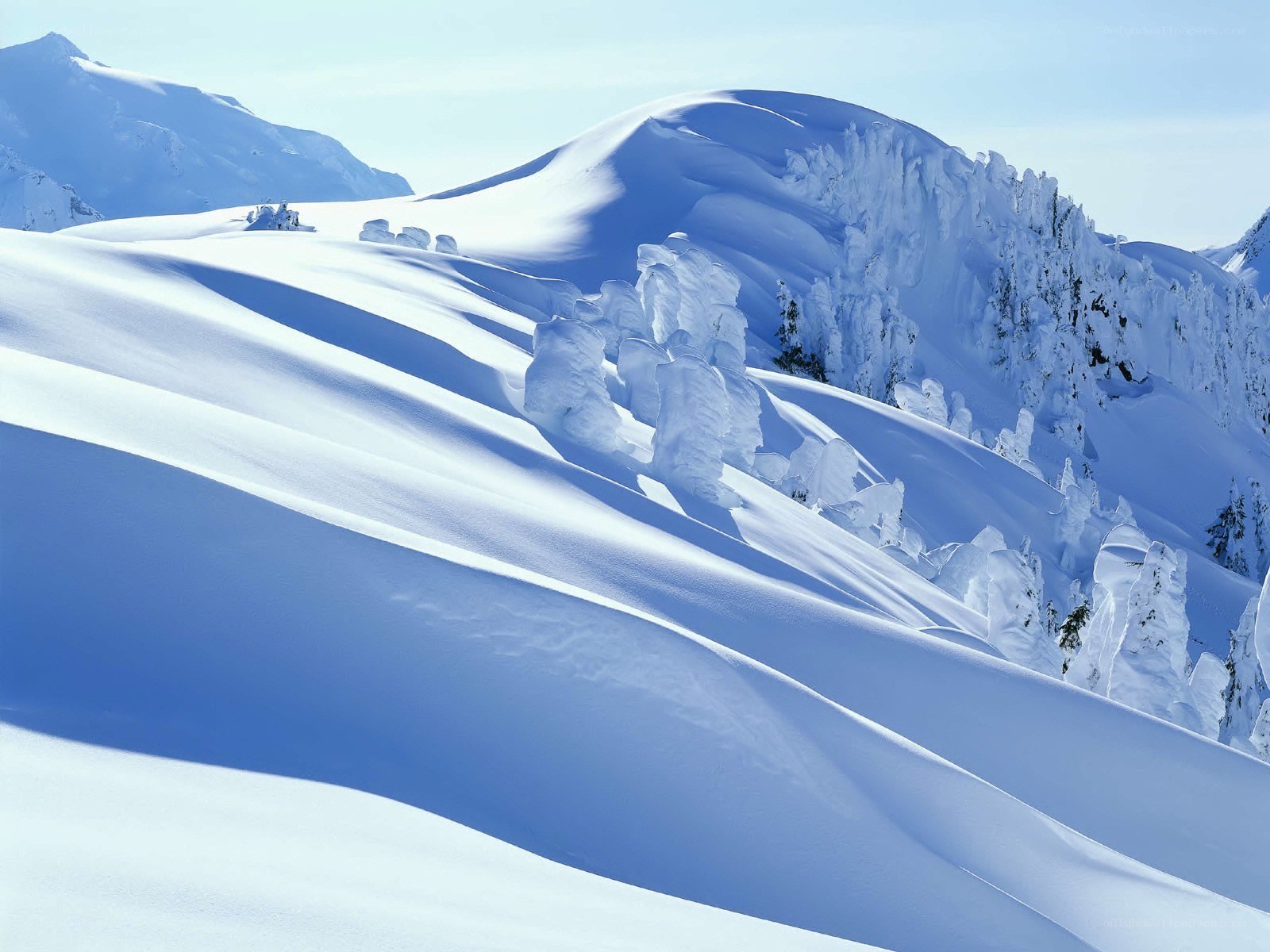 Snow-covered mountain landscape