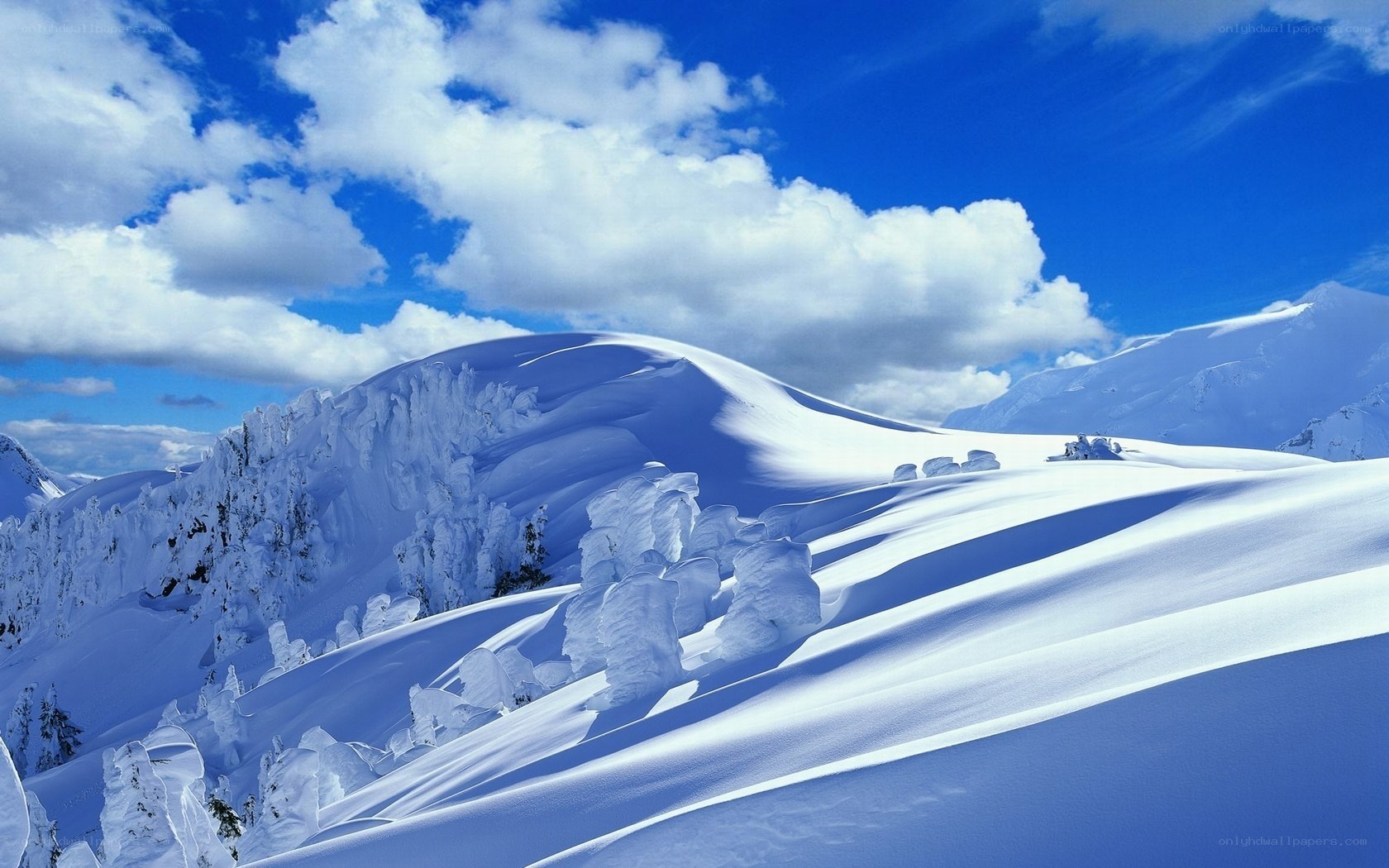 Snow-covered mountain landscape