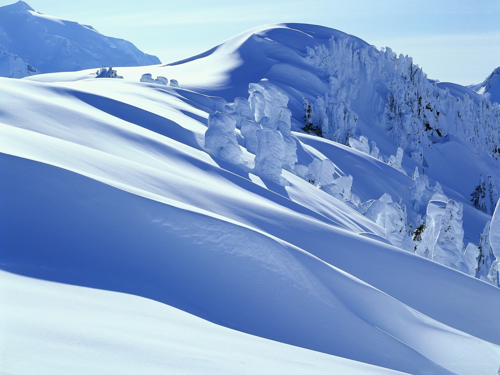 Snow-covered mountain landscape