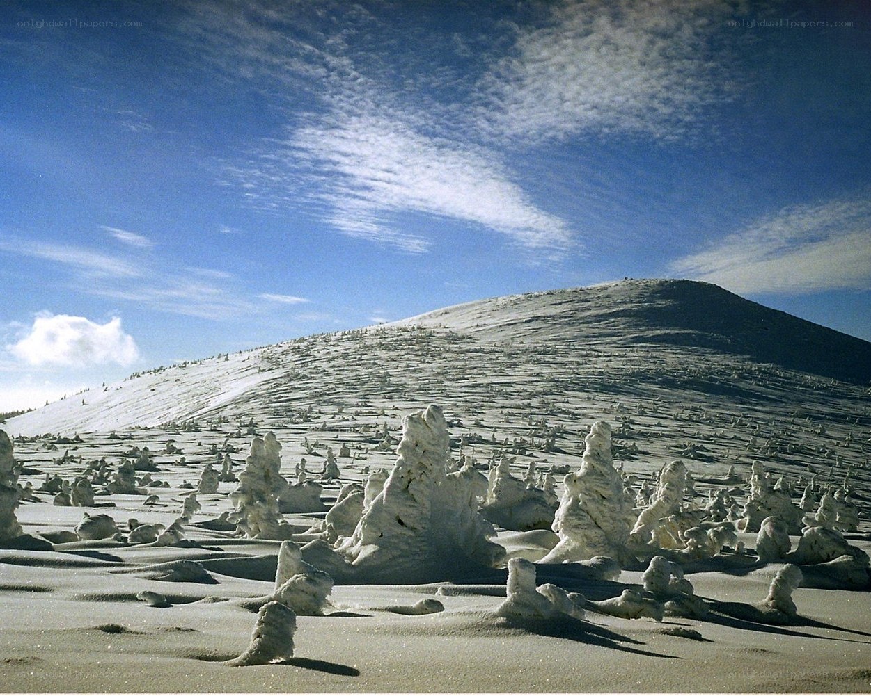 Snow-covered mountain landscape
