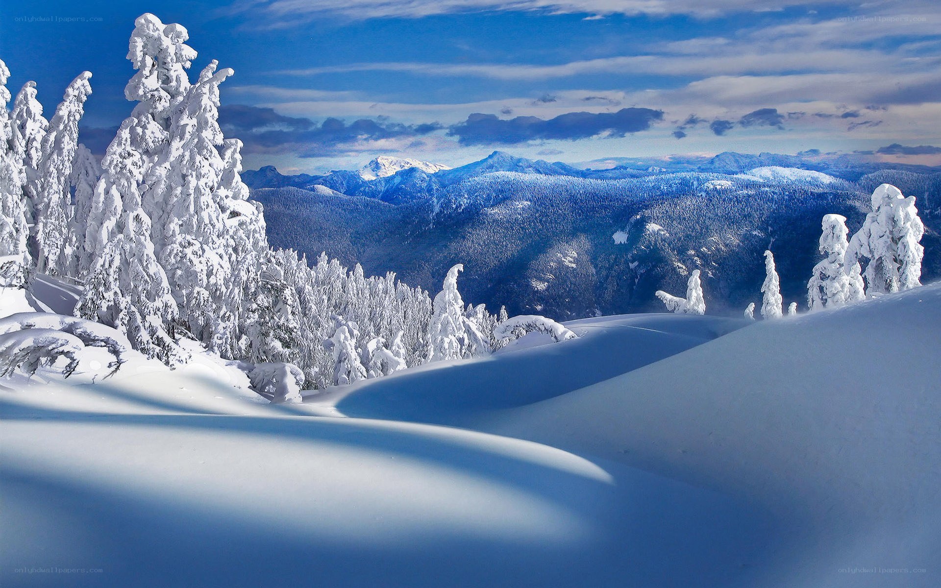 Snow-covered mountain landscape