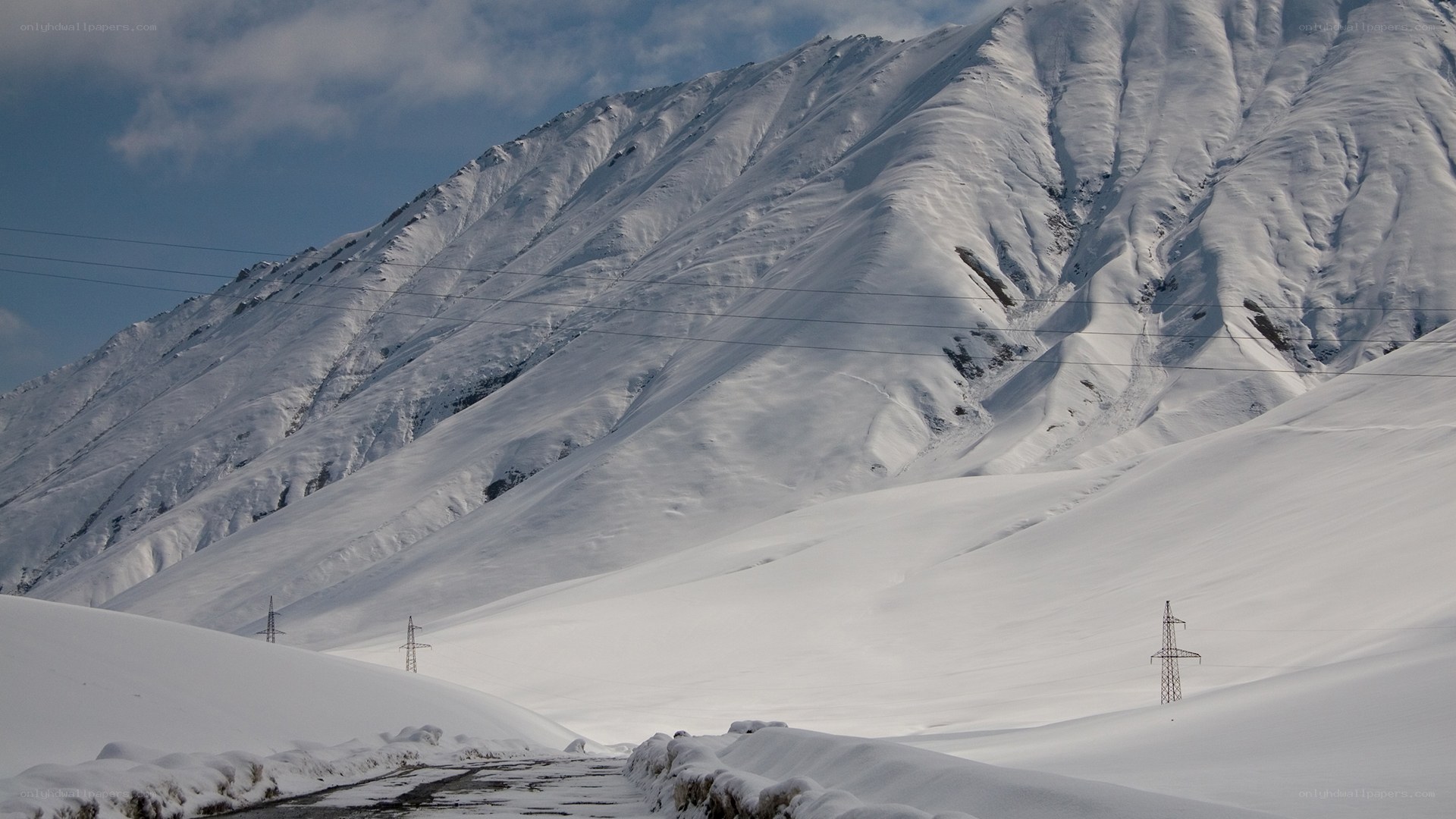 Snow-covered mountain landscape
