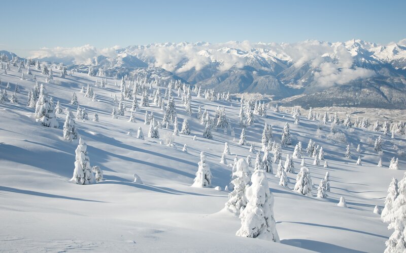 Snow-covered mountain landscape