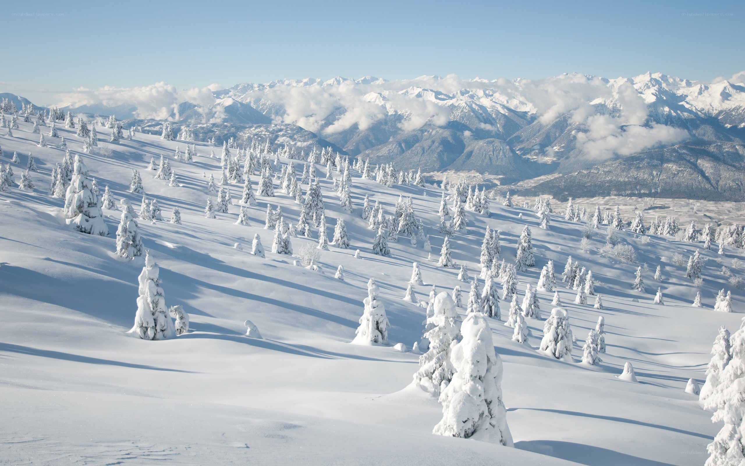 Snow-covered mountain landscape