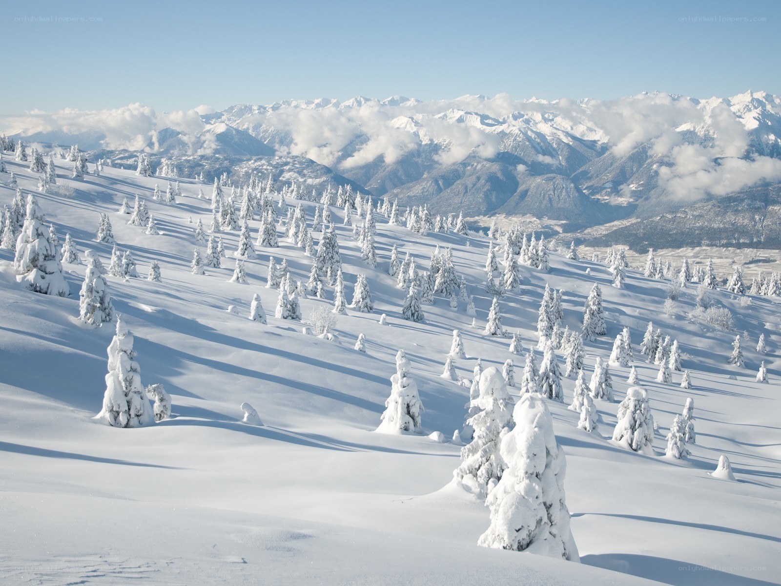 Snow-covered mountain landscape