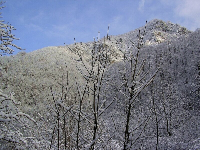 Snow-covered mountain landscape