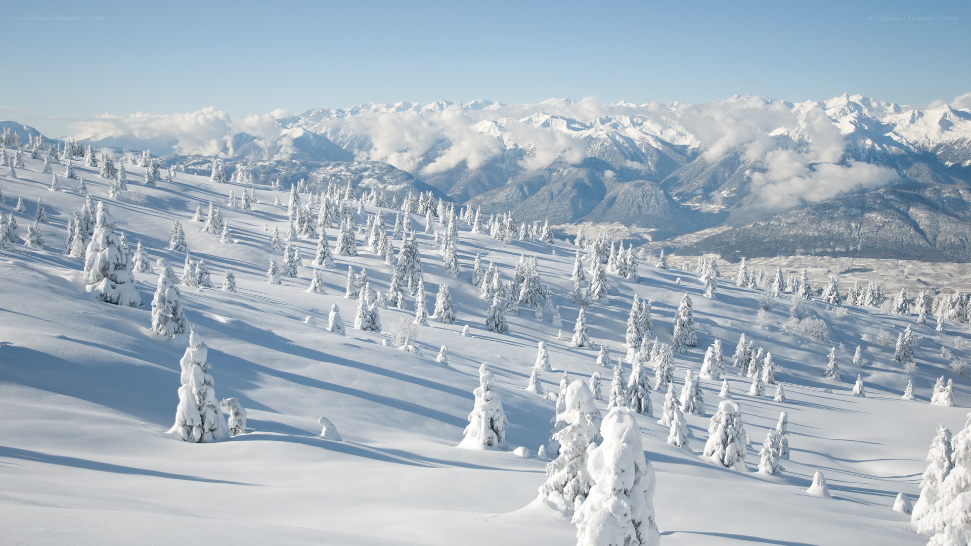 Snow-covered mountain landscape
