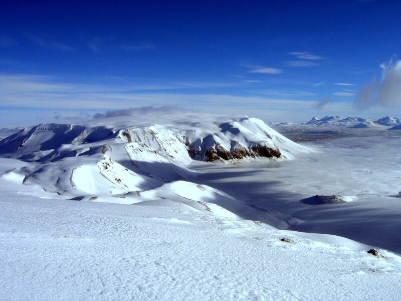 Snow-covered mountain landscape